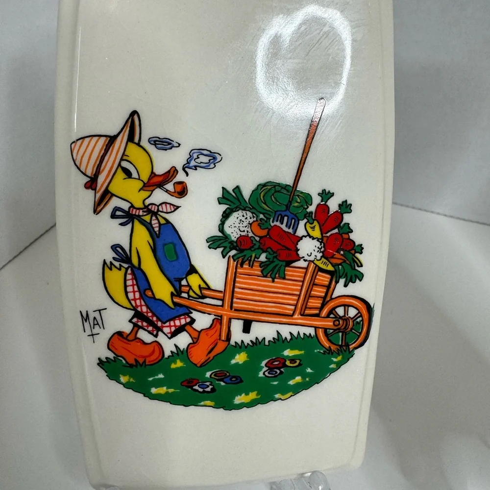Vintage Duck Bath tiles. Signed “MAT”. Four ceramic tiles. Just fun! (4-O) - Picture 2 of 7